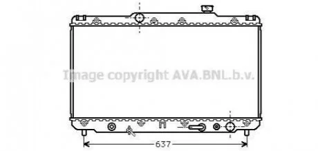 Радиатор охлаждения TOYOTA CAMRY (XV1) (91-) 2.2 i 16V (пр-во AVA) AVA COOLING TO2186
