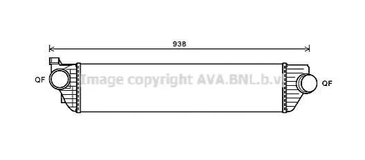 Интеркулер NISSAN NV 400, OPEL MOVANO B (10-) (пр-во AVA) AVA COOLING RTA4498 (фото 1)