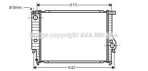 Радіатор BMW 324D/530/730 MT 85-94 (Ava) AVA COOLING BW2096 (фото 1)
