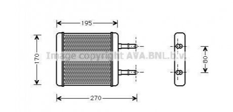 Радіатор пічки AVA COOLING HY6061