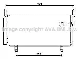 Конденсатор кондиціонера SUBARU FORESTER (2013) 2.0 TDI (вир-во AVA) AVA COOLING SU5104D