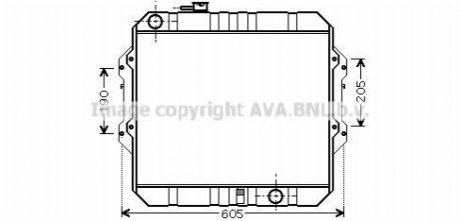 Радіатор, охолодження двигуна AVA COOLING TO2371