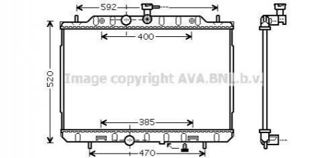 Радиатор охлаждения двигателя NISSAN X-TRAIL (2007) 2.0 (Ava) AVA COOLING DN2291