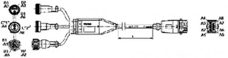 Соединительный кабель, электронные тормоза WABCO 4493720800