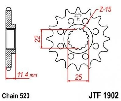 Передня зірка MOTO JT MOTO 10541214