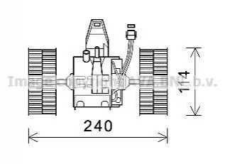 Вентилятор обігрівача BMW 5 SERIES (вир-во AVA) AVA COOLING BW8491 (фото 1)