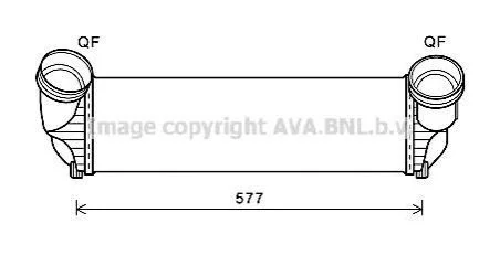 Радиатор интеркулера BMW X5 (E70/F15/F85)/X6 (E71/E72/F16/F86) 2.0D/3.0D 07- N54 B30/N55 B30/N20 B20 AVA COOLING BWA4543 (фото 1)