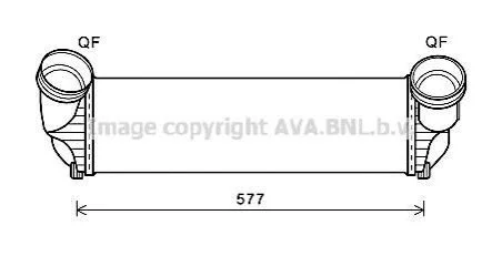 Радиатор интеркулера BMW X5 (E70/F15/F85)/X6 (E71/E72/F16/F86) 2.0D/3.0D 07- N54 B30/N55 B30/N20 B20 AVA COOLING BWA4543