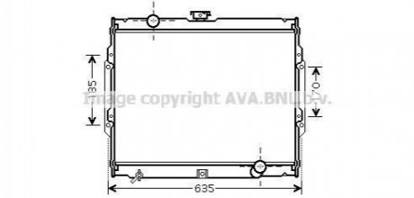 Радіатор, охолодження двигуна AVA COOLING HY2108