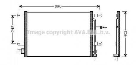 Конденсатор кондиционера AUDI A4 (пр-во AVA) AVA COOLING AI5238