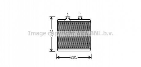 Радіатор пічки AVA COOLING MS6472