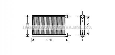 Радіатор пічки AVA COOLING BW6344