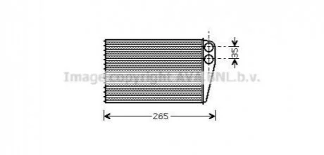 Радиатор отопителя RENAULT GRAND SCENIC (2003) (пр-во AVA) AVA COOLING RTA6354