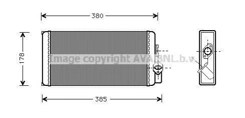 Радиатор отопителя MB 507D-814D 86- (пр-во AVA) AVA COOLING MS6188 (фото 1)