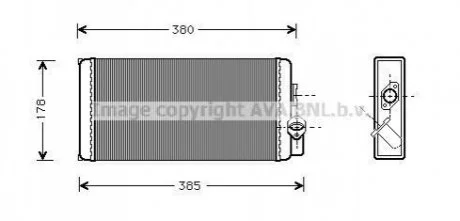Радиатор отопителя MB 507D-814D 86- (пр-во AVA) AVA COOLING MS6188