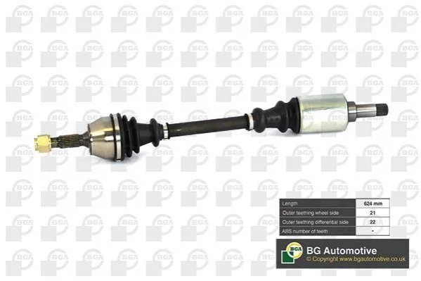 Привідний вал (21z L624) PEUGEOT 106 II 1.0-1.4i/1.5D 99-04 Л. BGA DS1400L (фото 1)