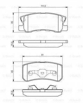 Дисковые тормозные колодки BOSCH 0986495172