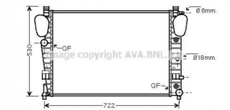 Радіатор, охолодження двигуна AVA COOLING MSA2309