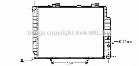 Радіатор, охолодження двигуна AVA COOLING MS2202