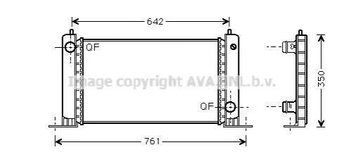Радіатор, охолодження двигуна AVA COOLING FTA2243 (фото 1)