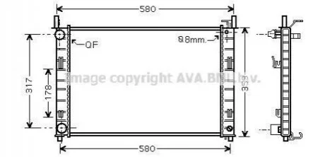 Радіатор, охолодження двигуна AVA COOLING FDA2326