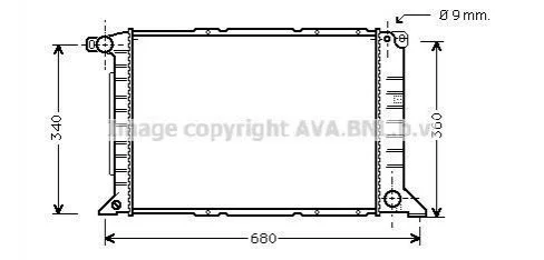 Радіатор, охолодження двигуна AVA COOLING FD2261 (фото 1)