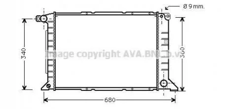 Радіатор, охолодження двигуна AVA COOLING FD2261