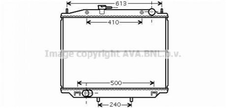 Радіатор, охолодження двигуна AVA COOLING DN2265