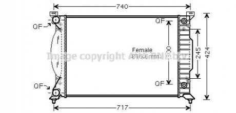 Радіатор, охолодження двигуна AVA COOLING AI2202