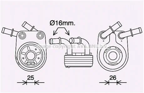 Автозапчасть AVA COOLING FT3458