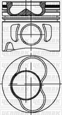 Поршень VW Caddy III 1.9 TDI 04-10 (79.51mm/STD) (3-4 циліндр) YENMAK 3104320000 (фото 1)