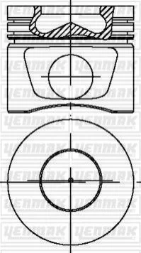 Поршень VW Caddy III 2.0TDI 07-10 (81.01mm/STD) YENMAK 3104298000 (фото 1)