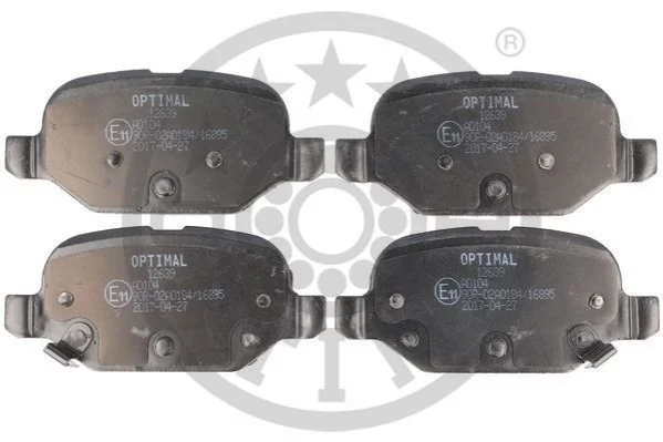 Колодки гальмівні (задні) Fiat Panda 12- OPTIMAL BP12639 (фото 1)