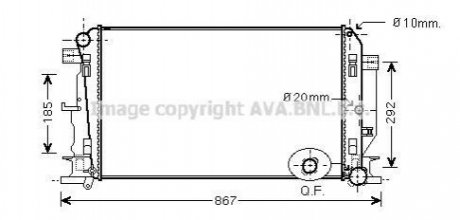 Радіатор, охолодження двигуна AVA COOLING MS2402