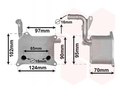 Радіатор масляний RS4/ A5/ A6/ Touareg 4.2i Van Wezel 03013705