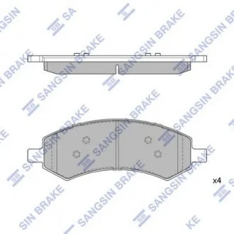 Комплект гальмівних накладок, дискове гальмо Hi-Q (SANGSIN) SP1785
