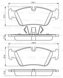 Гальмівні колодки дискові BOSCH 0986495276