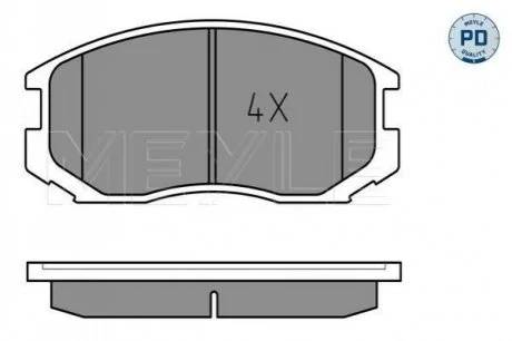 Колодки гальмівні MITSUBISHI P. COLT/LANCER MEYLE 0252165015PD