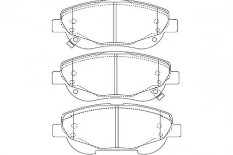 Колодки гальмівні (передні) Toyota Avensis 2.0D/2.2D 08- KAVO KBP9143