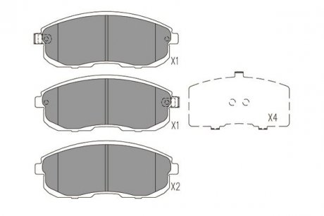 PARTS NISSAN Тормозные колодки передн.Maxima QX KAVO KBP6596