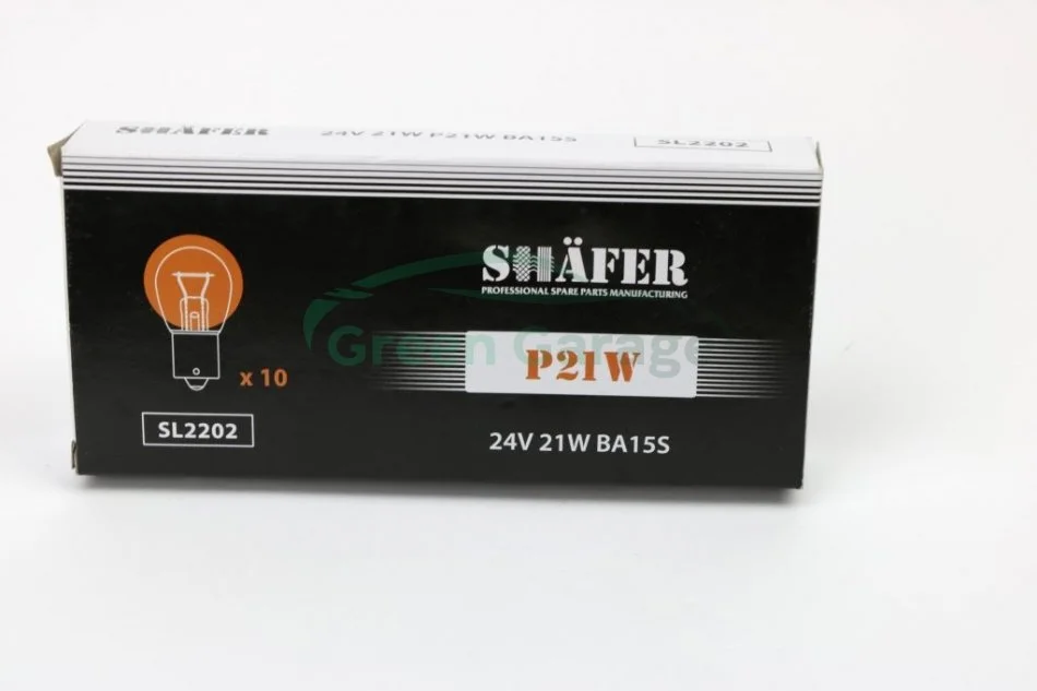 Лампа P21W 24V 21W BA15s SHAFER SL2202 (фото 1)