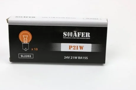 Лампа P21W 24V 21W BA15s SHAFER SL2202