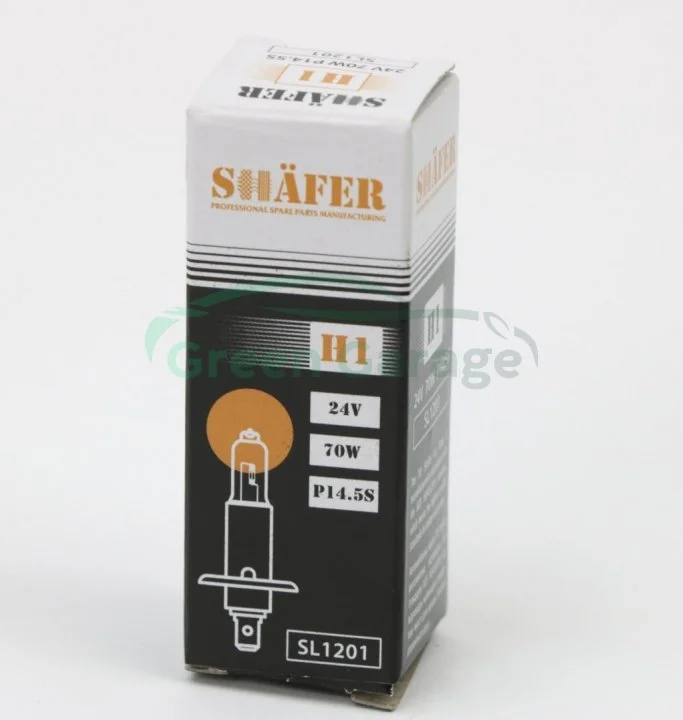 Лампа галогенова H1 24V 70W P14.5S SHAFER SL1201 (фото 1)