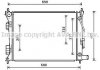 Радіатор охолодження Hyundai Accent/Solaris 1.4/1.6 10- AVA COOLING HYA2276 (фото 1)