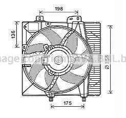 Вентилятор, охлаждение двигателя AVA COOLING PE7550