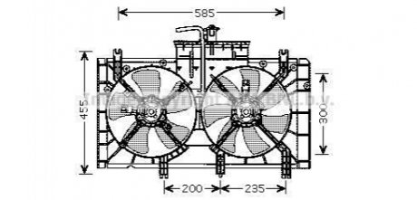 Вентилятор, охлаждение двигателя AVA COOLING MZ7537