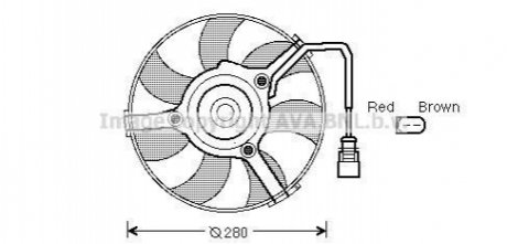 Вентилятор, охлаждение двигателя AVA COOLING AI7516