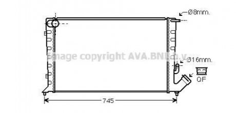Радіатор, охолодження двигуна AVA COOLING CN2211