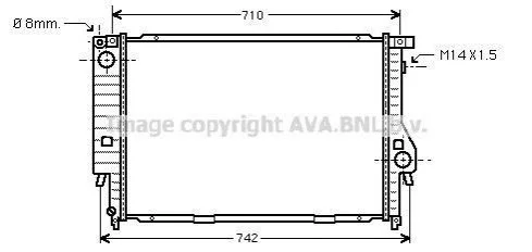 Радіатор, охолодження двигуна AVA COOLING BW2164 (фото 1)
