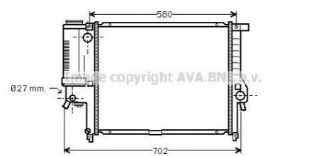 Радіатор, охолодження двигуна AVA COOLING BW2140